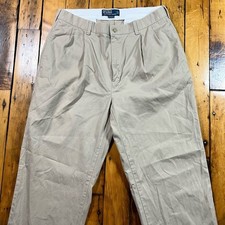 Vintage Polo Ralph Lauren Hammond Men  s 34x32 Fits 32x32 Pants Beige Pleated