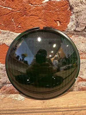 Green Convex Glass Railroad Signal Switch Traffic Lantern Lamp Lens 5 5/8'' Kopp