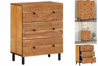 Beistelltisch 60X33X75 Cm Massivholz Akazie