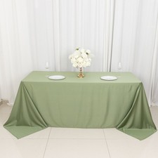 90" x 132"DUSTY GREEN Scuba Polyester Rectangular TABLECLOTH Party Events