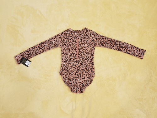 Girl's Leopard Rash Guard Swimsuit Size Small (6/7) NEW - Picture 4 of 5