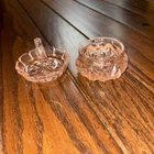Vintage Pink Depression Glass Ring Holder And Trinket Dish