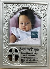 Silver Baptism Prayer Frame 720-00340