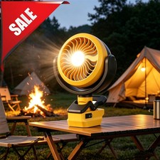 Cordless Fan For Dewalt 20V Max Li-ion Battery w/ Light Jobsite Fan No battery