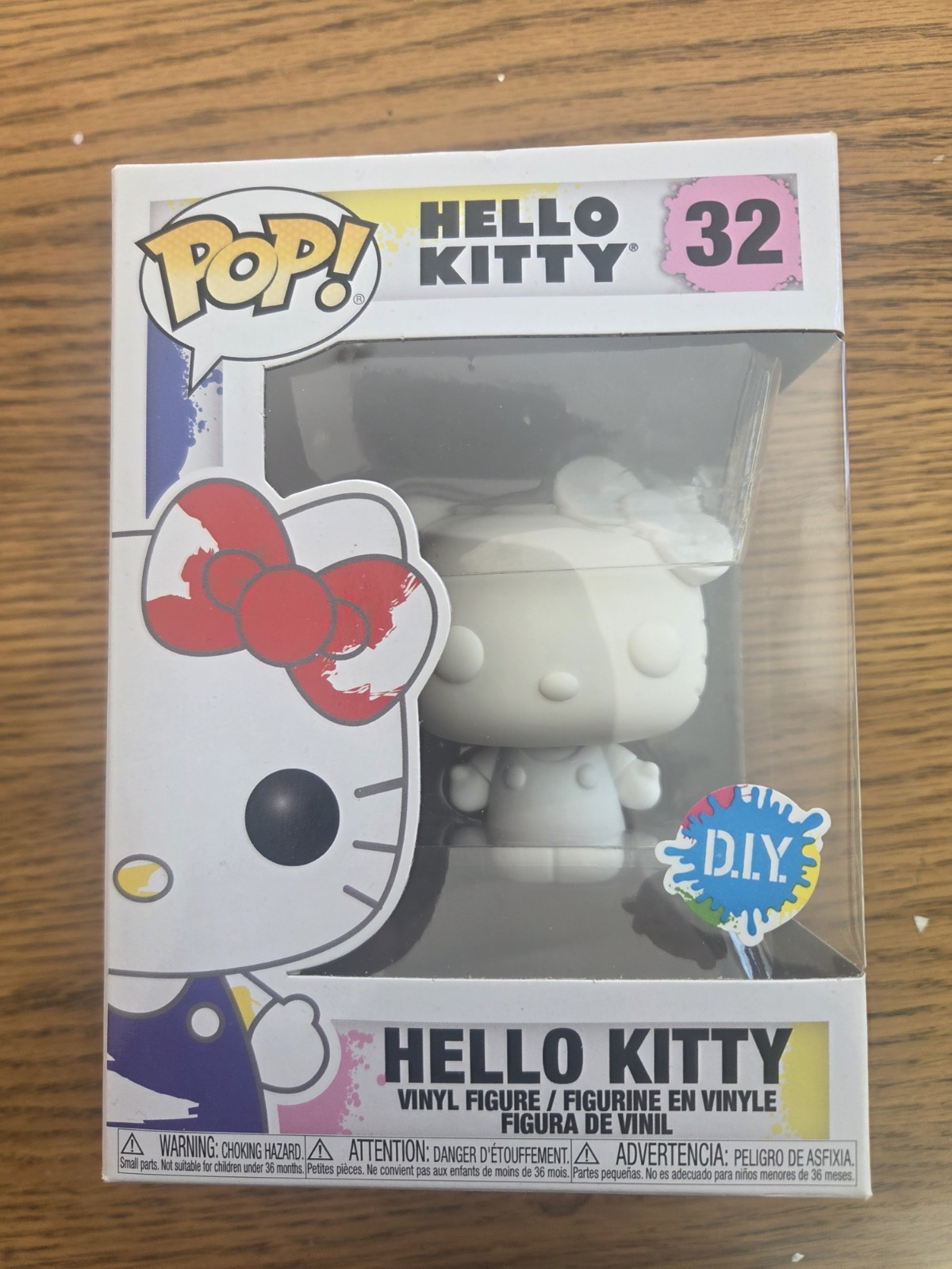 Funko Pop! Sanrio Hello Kitty DIY #32 Unpainted Vinyl - New 