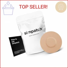 SIMPATCH – Adhesive Patch for Libre (25-Pack) – Waterproof Adhesive (Beige)