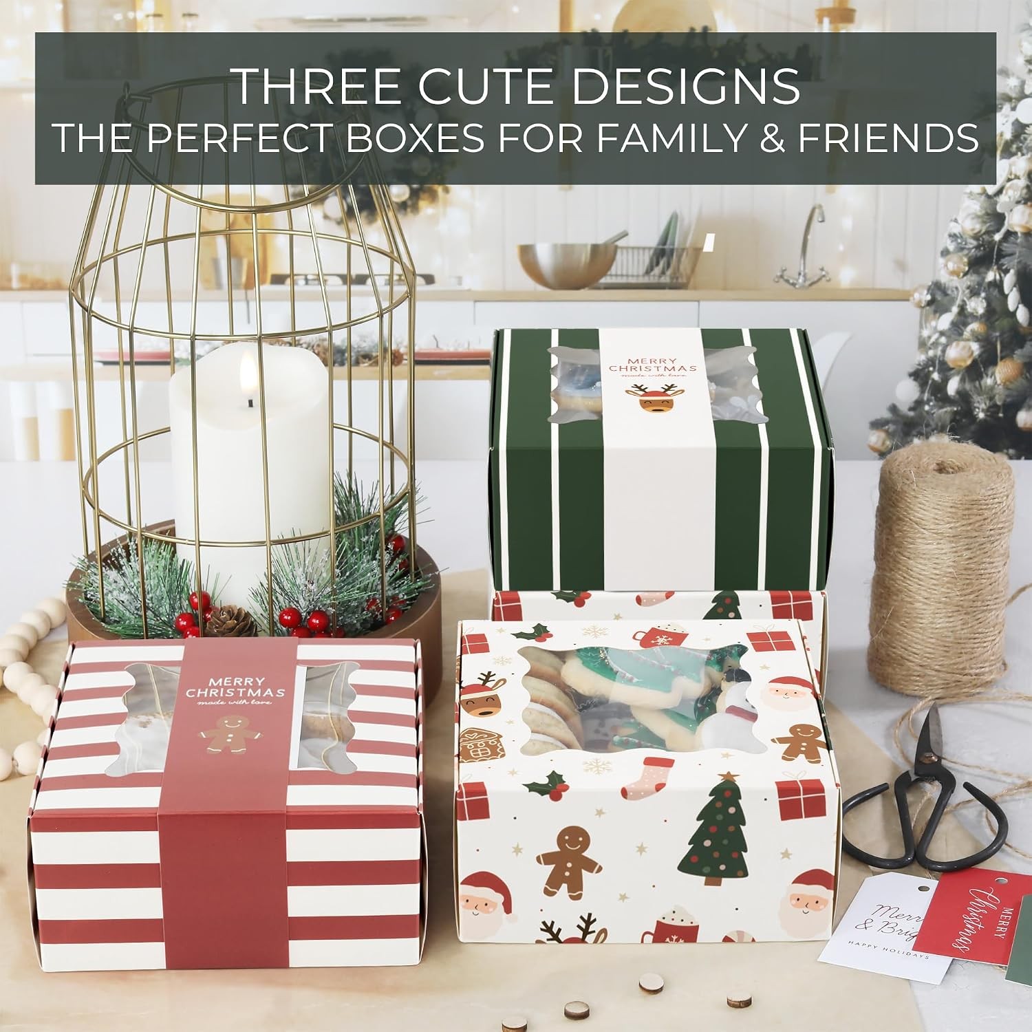 Cute Container House ZICOTO Beautiful Christmas Cookie Boxes Set Of 9 - Cute Containers to ...