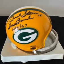 Bart Starr ?Ice Bowl? Signed Autographed Mini Helmet TriStar COA /115 Packers