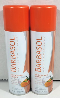 2 Pack Barbasol Sensitive Skin Therapy Shaving Cream Soothing Botanicals 10.5oz