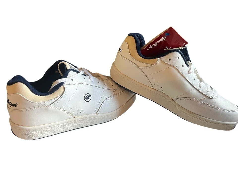 NUEVAS Tenis de Colección MacGregor Cuero Blanco para Cancha 17225 Hombres 9.5 Logo Foto 4 de 4