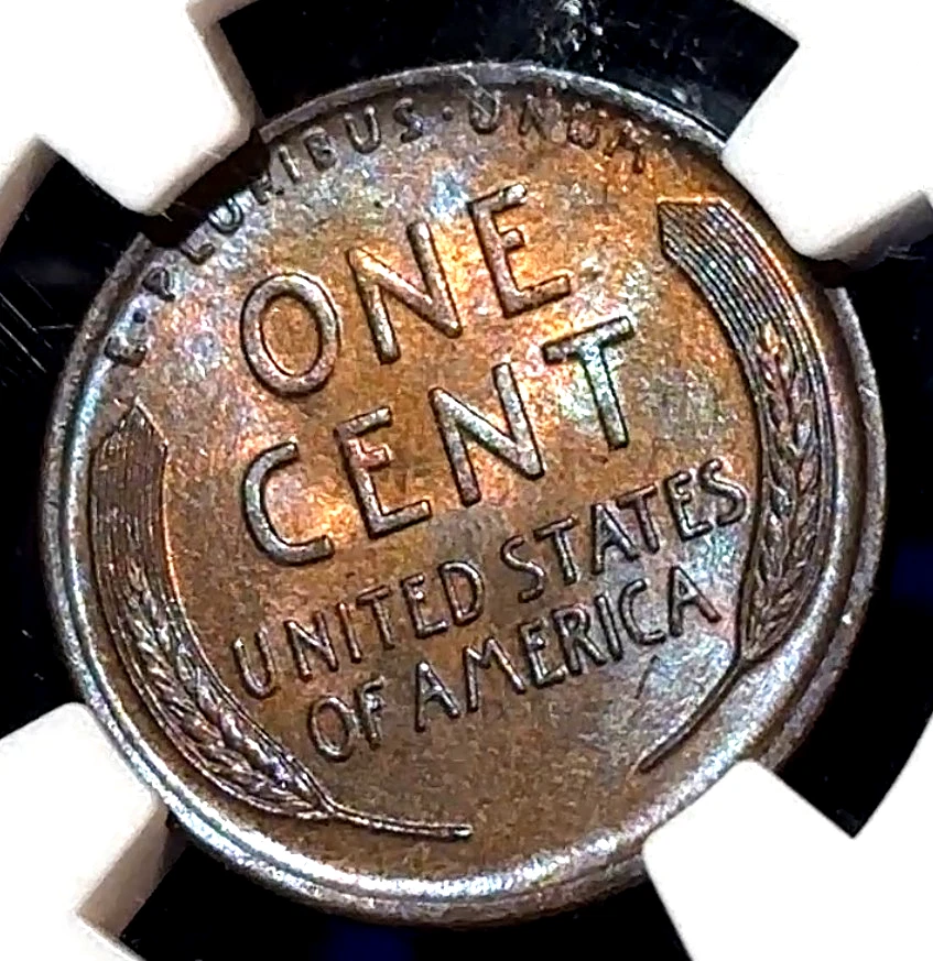 1911-D Lincoln Cent NGC MS64 RB Super Toning CHRC - Image 4 of 4