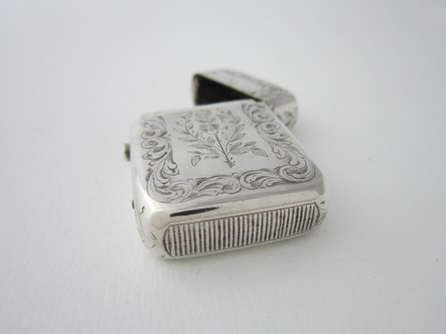 Antyczne wiktoriańskie srebrne etui Westa - 1873 autorstwa Thomasa Johnsona I - Zdjęcie 5 z 6