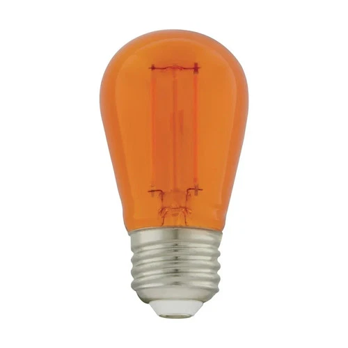 1 Watt - S14 LED Filament - Green Transparent Glass Bulb - E26 Base - 120V - Non - Picture 2 of 6