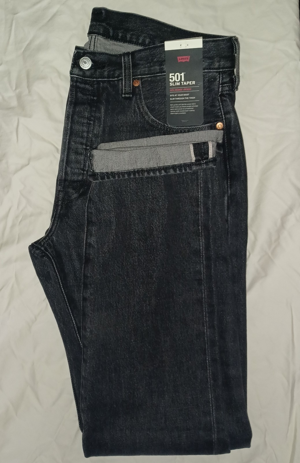 Levi's NWT 501 ST "Fade into Black" Selvedge W33 L34 (Color 