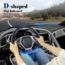 Hydro Dip Carbon Fiber Steering Wheel For Chevrolet Corvette C7 14-19 D-shaped