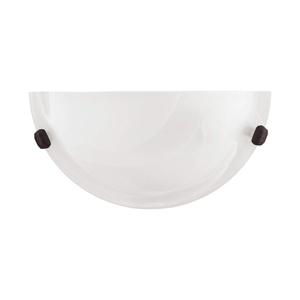 Aplique de pared de bronce de 1 luz Oasis 4271-07, blanco Foto 2 de 4