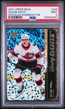 2021-22 Upper Deck Young Guns Rookie PSA 9 Shane Pinto Speckled Rainbow Foil