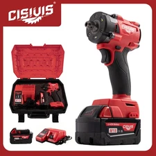 For Milwaukee 18V High-Torque Impact Wrench Kit with Battery & Charger