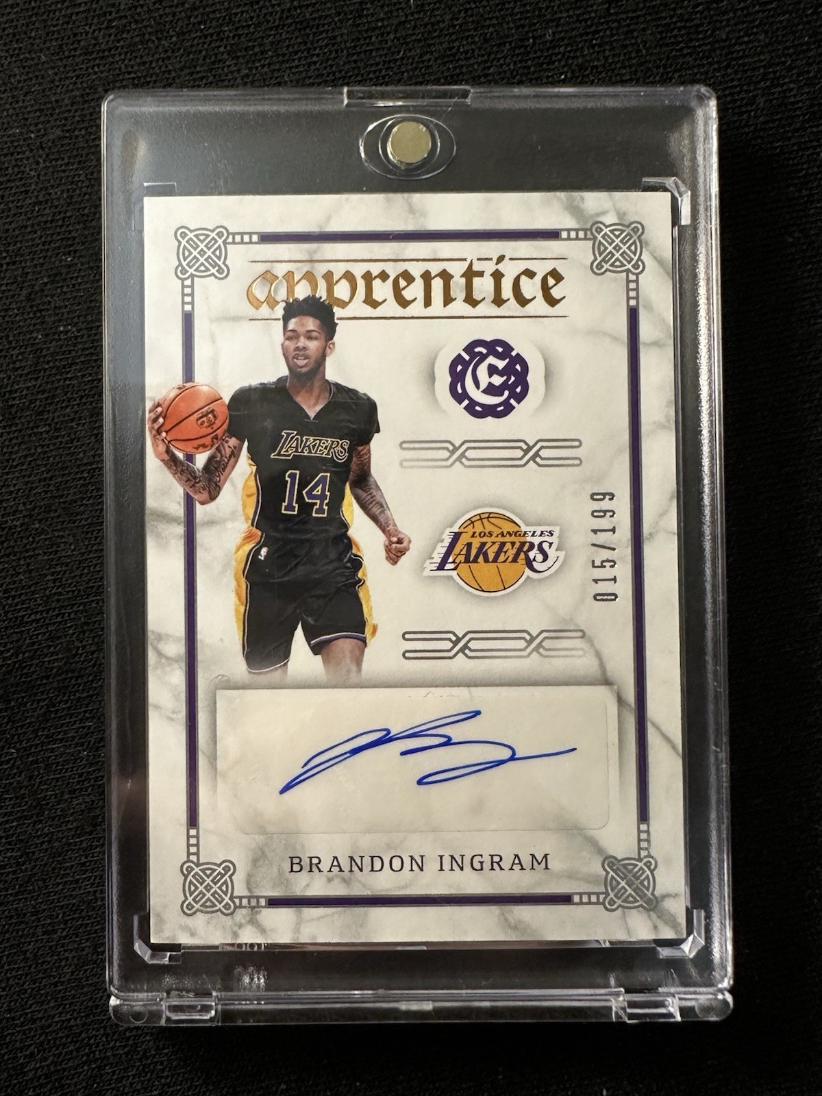 2016-17 Panini Excalibur - Apprentice Signatures Brandon Ingram #1 /199 (AU, RC)