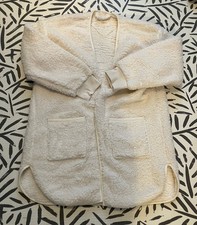 M&S Teddy Borg Wrap Lounge Cardigan in Ivory - Size Medium M - New