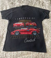 Vintage 80s Lamborghini Countach Black Shirt Men’s M