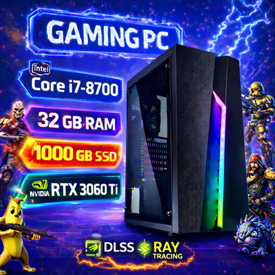  Gaming PC | i7 8700 6 x 4.6  GHZ MAX  | RTX 3060ti | 32 GB RAM |1000 GB SSD  