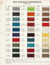 1970 Chrysler Plymouth Dodge Charger Imperial Challenger Paint Chips Dupont