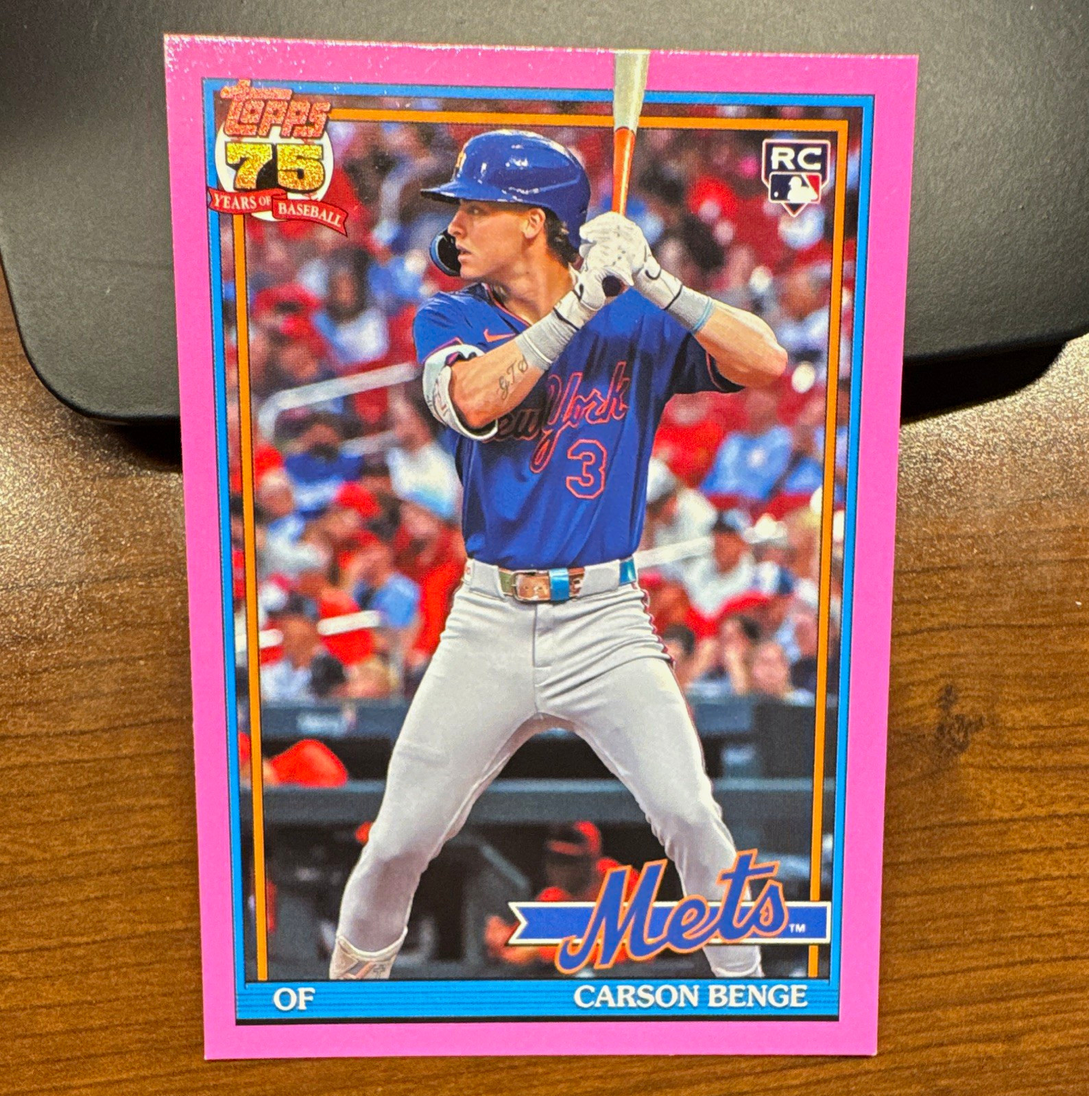 Topps 2026 Carson Benge New York Mets RC #U91-20 Pink SP
