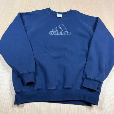 Vintage y2k Adidas Equipment Sweatshirt eqt Embroidered XL big logo navy