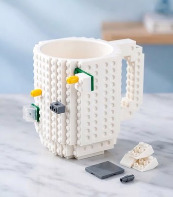 Klemmbausteine Baustein Becher Tasse Build on Brick Mug Weiß | Fahrzeuge