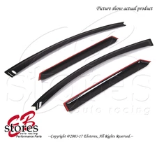 Black Tinted Out-Channel Vent Visor 4pcs For 2004-2009 Mazda Mazda3 Hatchback