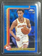 DYSON DANIELS 2025-26 TOPPS CHROME #68 BLUE REFRACTOR 113/150 HAWKS