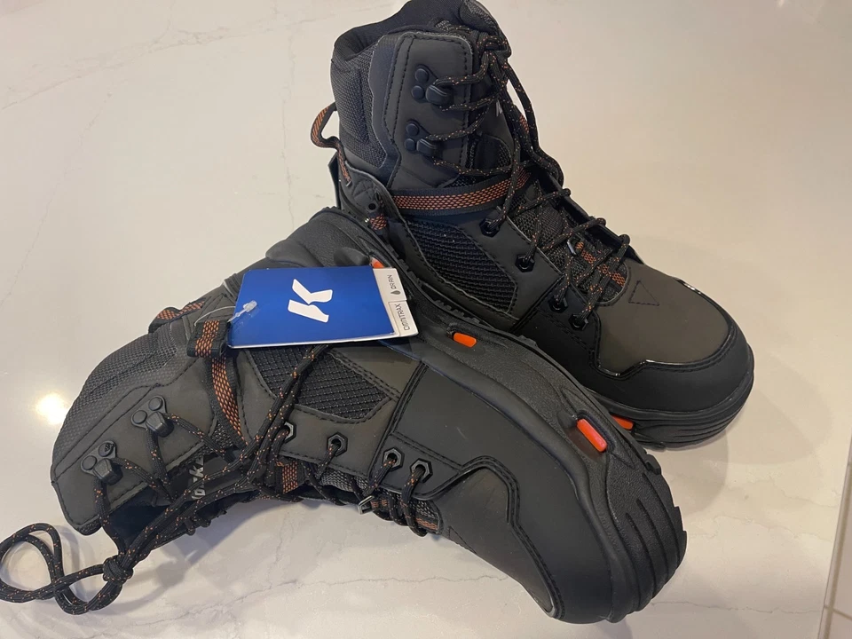 Korkers Men's Terror Ridge Wading Boots Size9 Studded Vibbram Mint - Image 3 of 4