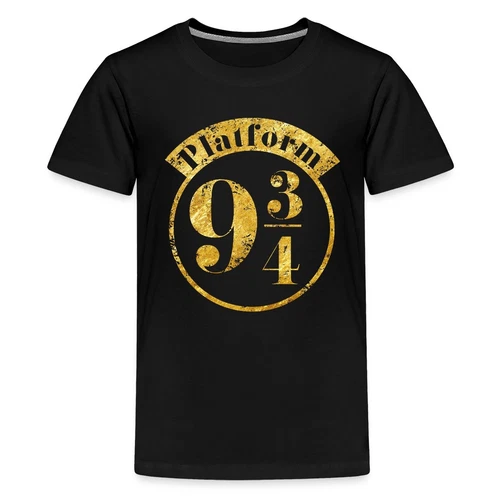 Maglietta Harry Potter Platform 9 3/4 Oro Adolescente Premium