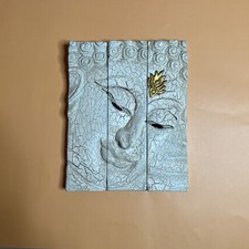 Arte de pared Buda dorado • 3 piezas. Placa de meditación 9x12 • Decoración floral espiritual