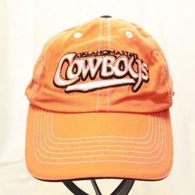 Oklahoma State Cowboys Bright Orange Embroidered Hook & Loop Adj 100% Cotton Hat