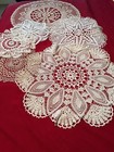 Mixed Lot of 6 Vintage Hand Crocheted Doilies — photo 1