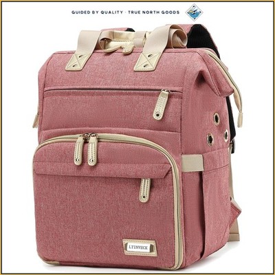 Large Capacity Yarn Storage Backpack with Multiple Interior Pockets for Travel