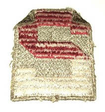 ORIGINAL EARLY WW2 2nd ARMY FOLDED TIPS SQUARE-CORNER PATCH OFF UNIFORM
