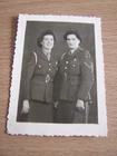 WW2 Military Woman in Uniform Vintage Photo Tea & Edith
