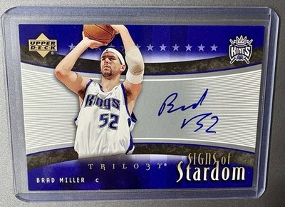 2005-06 Upper Deck Trilogy Signs of Stardom Brad Miller #SS-BM Auto Autograph