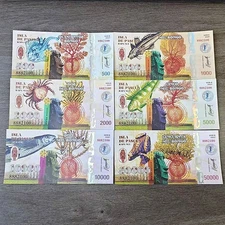 Easter Island Rongo Fantasy Polymer Banknote Set 6pcs Isla De Pascua Money