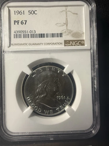1961 Franklin Half Dollar 50C Proof NGC PF67 Coin