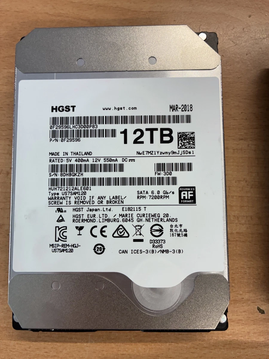 HGST Internal Hard Disk Drives 12 TB Storage Capacity for sale - eBay