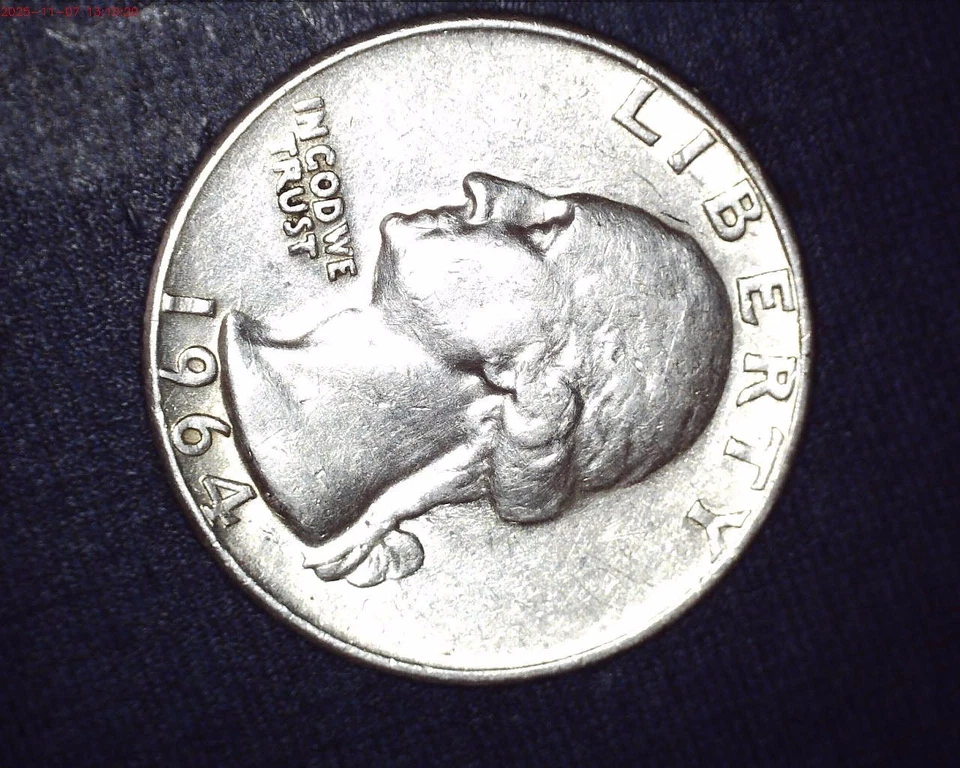 American rare 1964 silver Liberty Quarter Dollars, errors, backside is flipped - Image 2 of 4