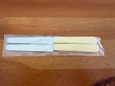 Cuperinox 2-Pack Table Knife Rounded Tip Plastic Ivory Handle From Spain