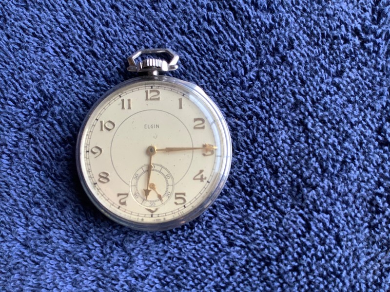 Vintage Elgin pocket watch 1928 Art Deco