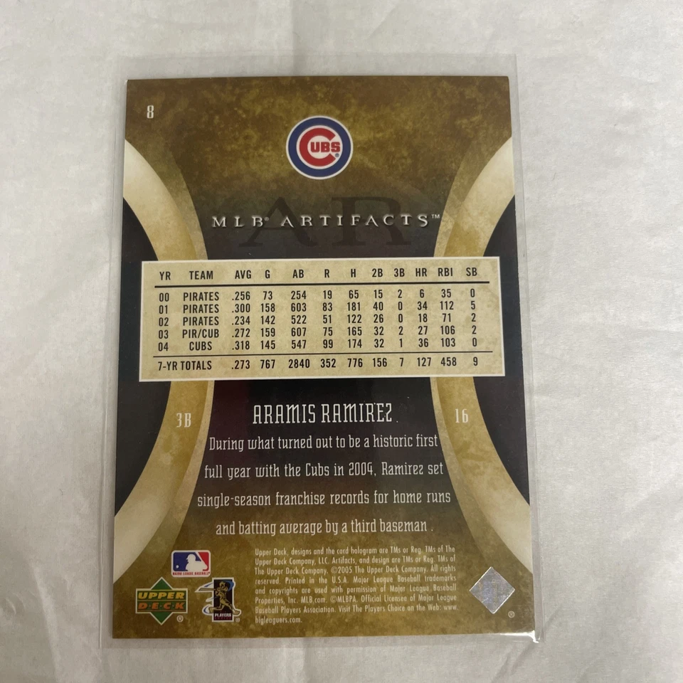 💥Serial #d💥 2005 Artifacts Rainbow Blue #8 Aramis Ramirez #/100 - Image 2 of 3