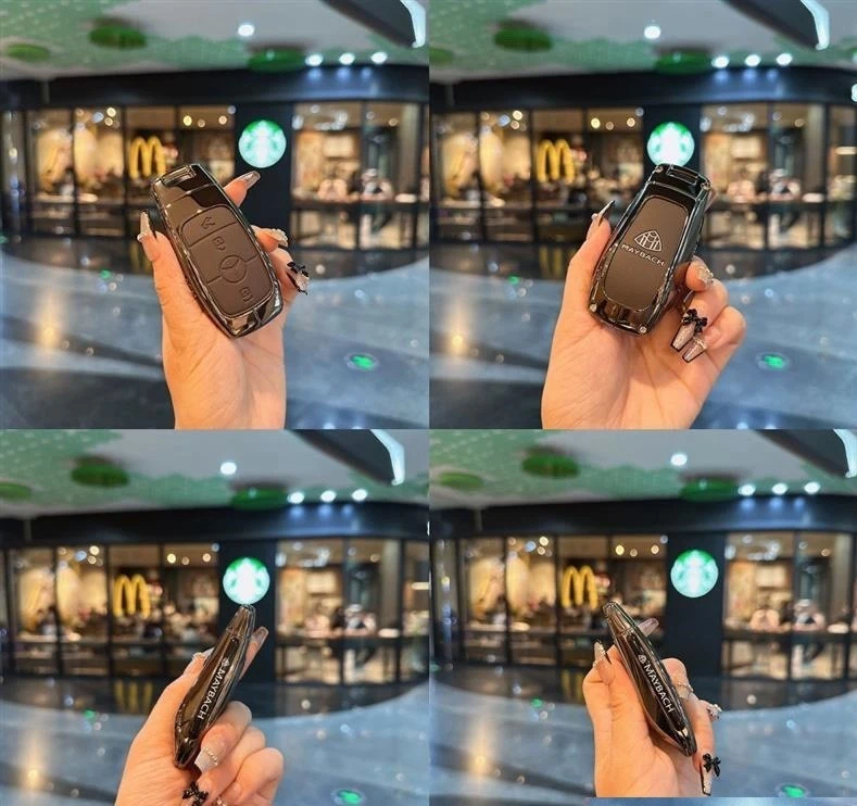 Remote Key Fob Cover Case for Mercedes-Benz S Maybach Shell with Keyring - Image 3 of 3