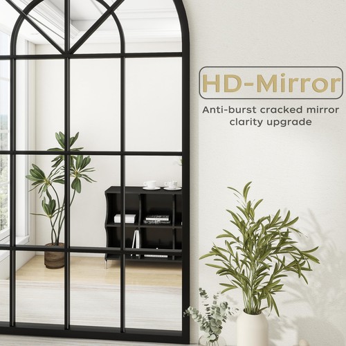 Arch Wall Mirror Mounted Decorative 30x20 Arched Window Pane Mirror for - Picture 6 of 8